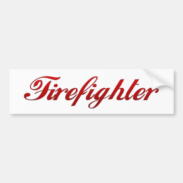 Classic Firefighter Bumper Sticker (Front)