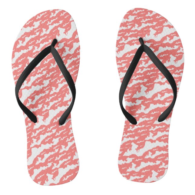 Classic Fishers Island Logo Flip Flops - Pink (Footbed)