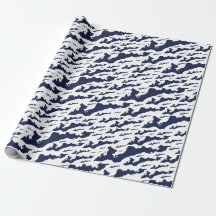 Classic Fishers Island Logo Wrapping Paper - Navy
