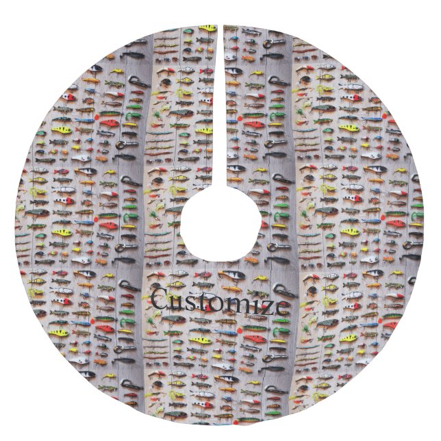 Classic Fishing Lures Thunder_Cove  Brushed Polyester Tree Skirt (Front)