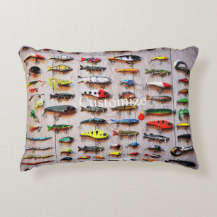 Classic Fishing Lures Thunder_Cove Decorative Cushion