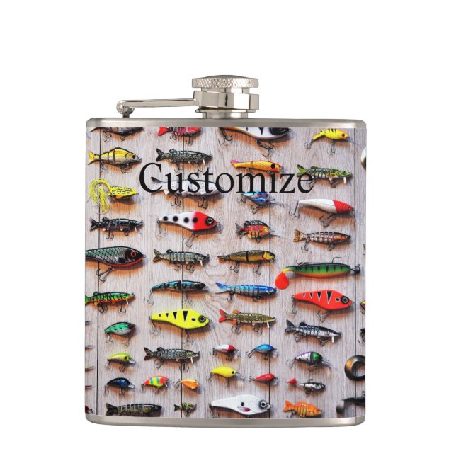 Classic Fishing Lures Thunder_Cove  Hip Flask (Front)