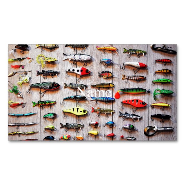 Classic Fishing Lures Thunder_Cove  Magnetic Business Card (Front)