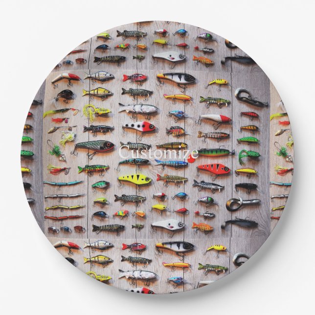Classic Fishing Lures Thunder_Cove  Paper Plate (Front)