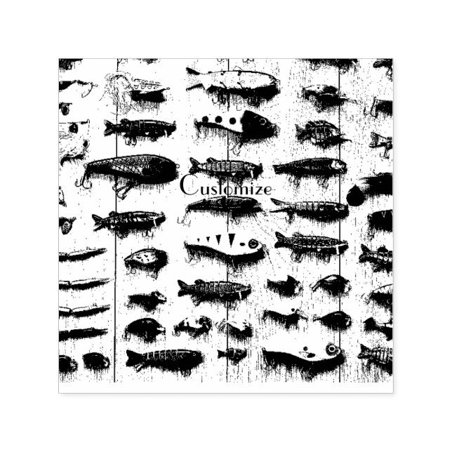Classic Fishing Lures Thunder_Cove Self-inking Stamp (Design)