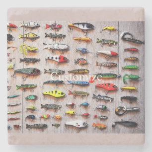 Classic Fishing Lures  Thunder_Cove  Stone Coaster