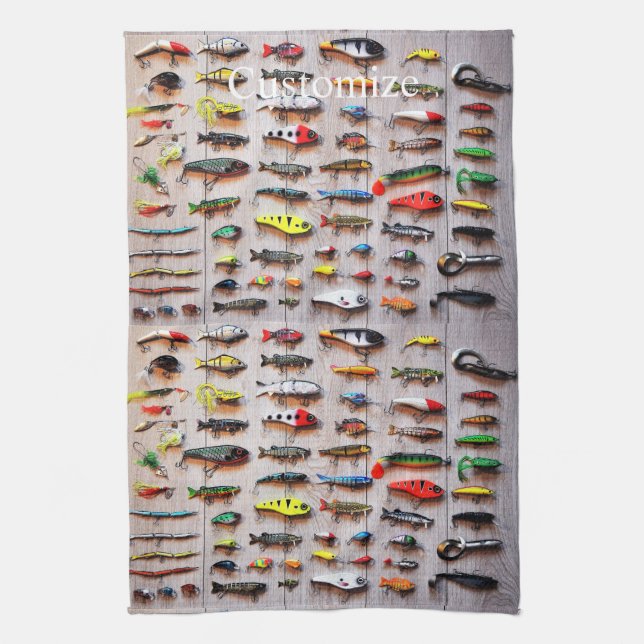 Classic Fishing Lures Thunder_Cove  Tea Towel (Vertical)