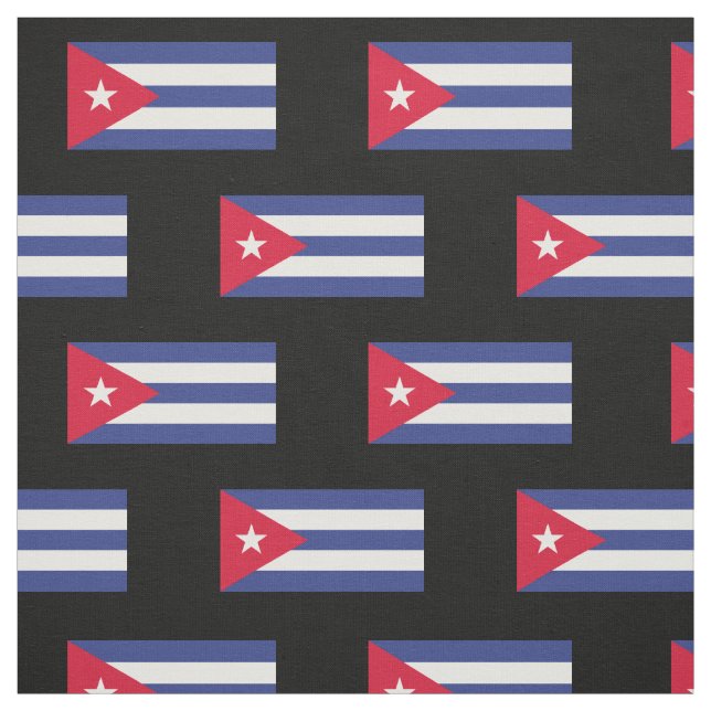 Classic Flag of Cuba Fabric (Swatch)