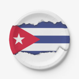Classic Flag of Cuba Paper Plate