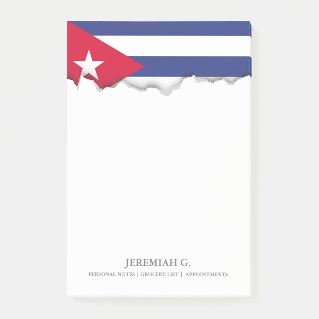Classic Flag of Cuba Post-it Notes (Front)