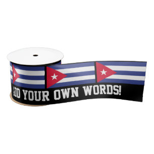 Classic Flag of Cuba Satin Ribbon