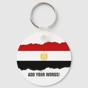 Classic Flag of Egypt Key Ring