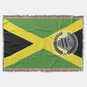 Classic Flag of Jamaica Throw Blanket