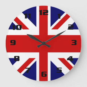 Classic Flag of the United Kingdom The Union Jack Large Clock