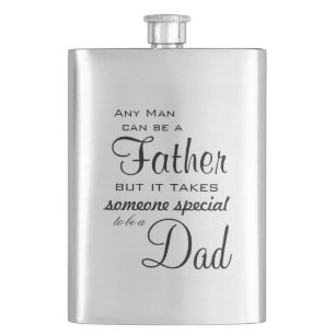 Classic Flask/Father Quote Hip Flask