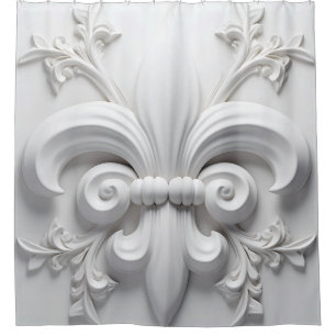 Classic Fleur De Lis Showercurtain Shower Curtain