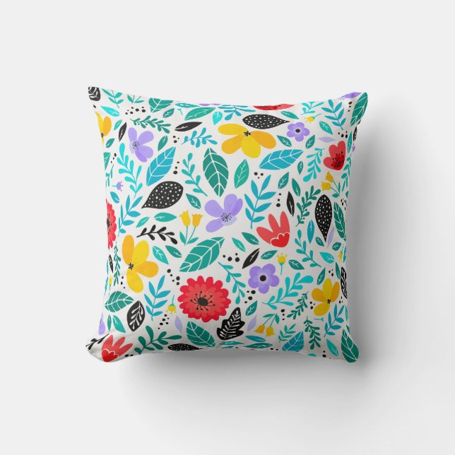 Classic Floral Borders Cushion (Front)