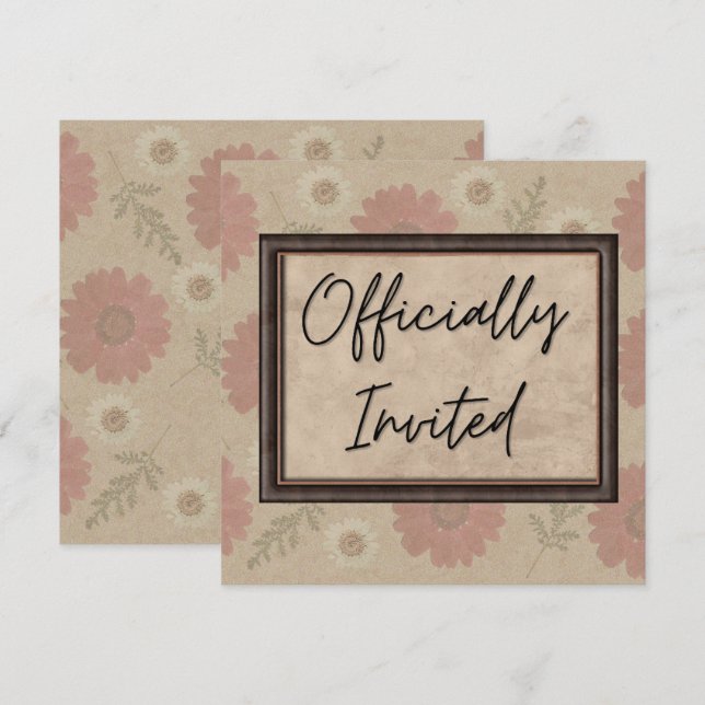 Classic Floral Invitation (Front/Back)