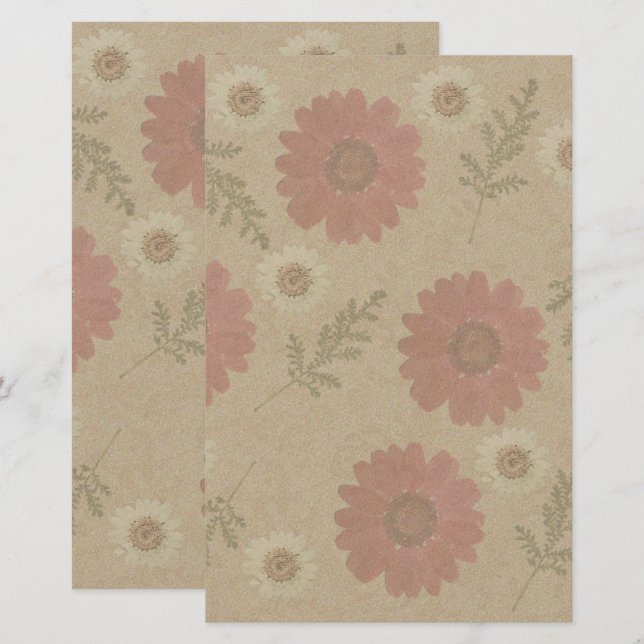 Classic Floral Invitation Stationery (Front/Back)