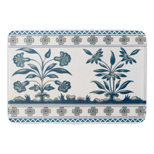 Classic Floral Ornament Print Bath Mat