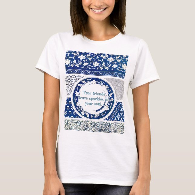 Classic Floral Ornament Print T-Shirt (Front)