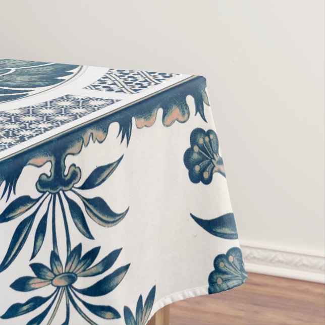 Classic Floral Ornament Print Tablecloth (In Situ)