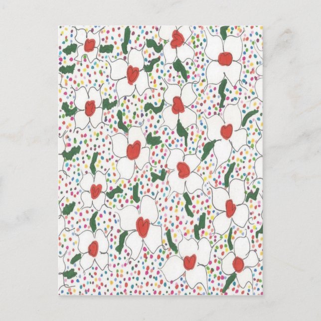 Classic Floral Pattern Postcard (Front)