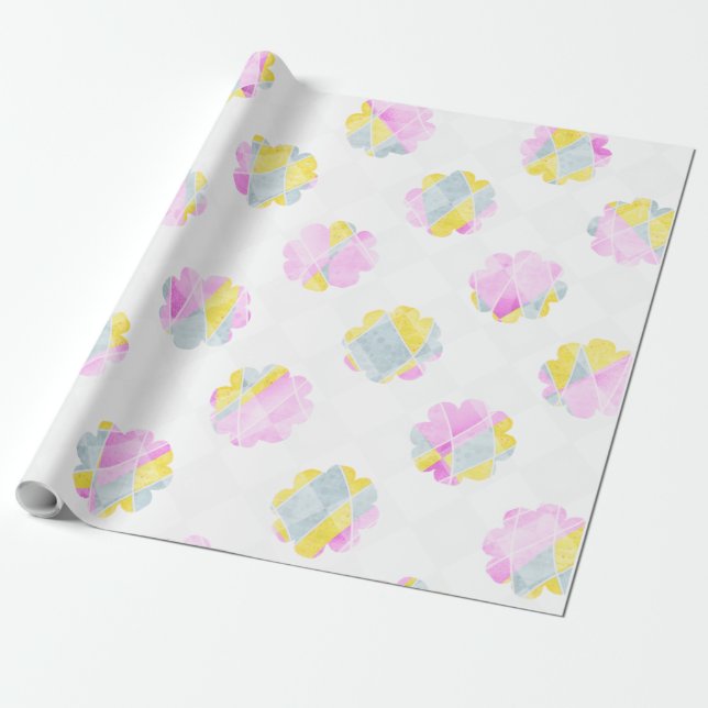 Classic floral pattern wrapping paper (Unrolled)