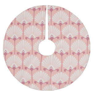 Classic Floral: Seamless Vintage Pattern Brushed Polyester Tree Skirt