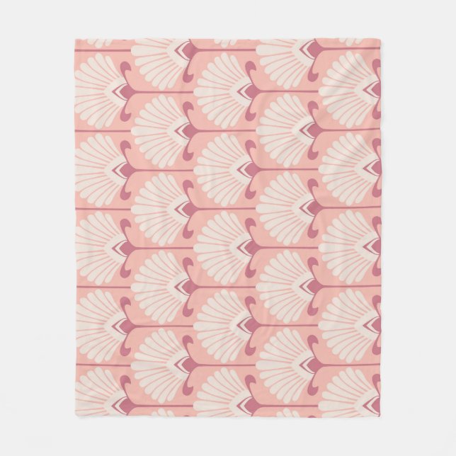 Classic Floral: Seamless Vintage Pattern Fleece Blanket (Front)