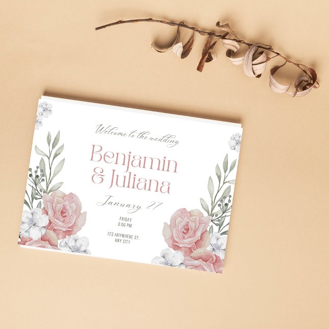 Classic Floral Simple Elegant Invitation (Creator Uploaded)