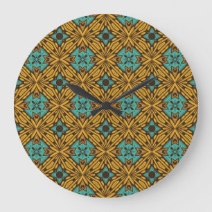 Classic Floral: Timeless Vintage Pattern. Large Clock