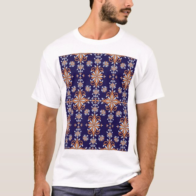 Classic Floral: Timeless Vintage Pattern T-Shirt (Front)