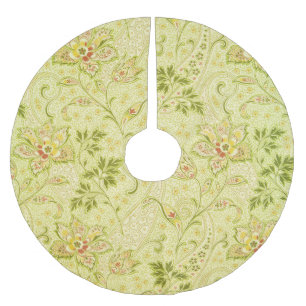 Classic Floral Wallpaper: Old Elegance Brushed Polyester Tree Skirt