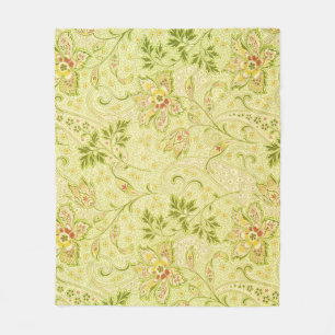 Classic Floral Wallpaper: Old Elegance Fleece Blanket