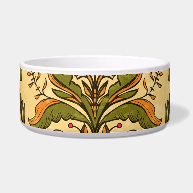 Classic floral wallpaper: stylised damask. (Front)