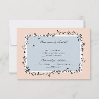 Classic Floral Wedding Reply Card/RSVP RSVP Card