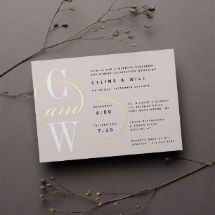 Classic Flourish Monogram Rehearsal Dinner