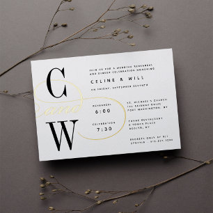 Classic Flourish Monogram Rehearsal Dinner