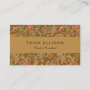 Classic Flower Chintz Pretty Soft Floral Design Business Card