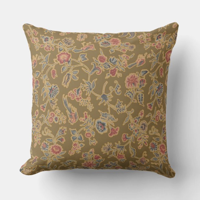 Classic Flower Chintz Pretty Soft Floral Design Cushion (Front)