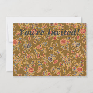 Classic Flower Chintz Pretty Soft Floral Design Invitation