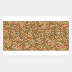 Classic Flower Chintz Pretty Soft Floral Design Rectangular Sticker