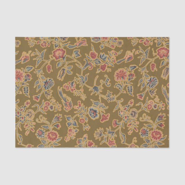 Classic Flower Chintz Pretty Soft Floral Design Tissue Paper (Front)