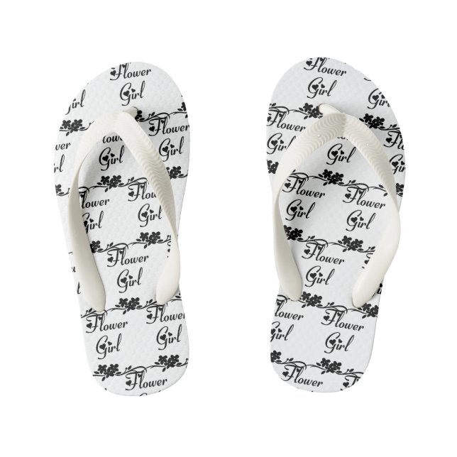 Classic Flower Girl Wedding Flip Flops (Footbed)