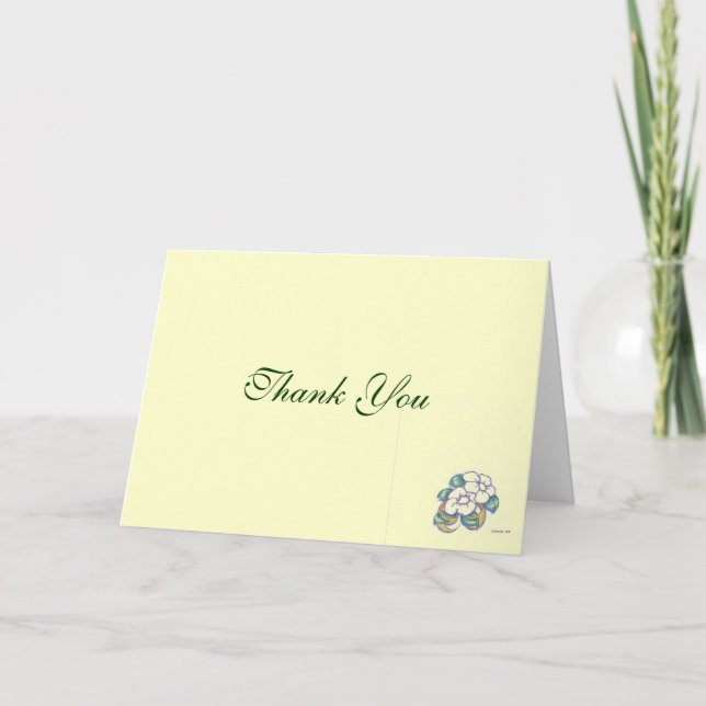 Classic Flower Thank You Card (Front)