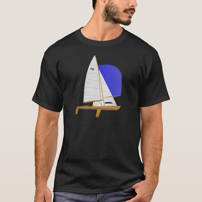 Classic Flying Dutchman Sailboat T-Shirt (Front)
