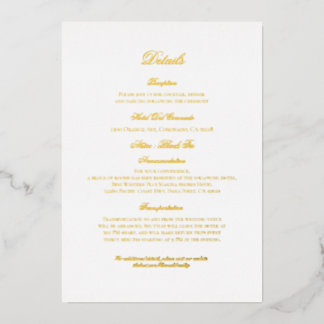 Classic Foil Details Enclosure Card