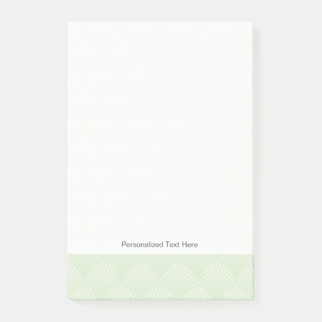 Classic foliage pattern in white and green post-it notes (Front)