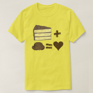 Classic Food Pairing Cake + Ice Cream = Love Heart T-Shirt